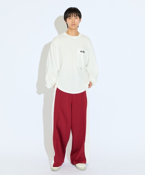 Lui's（ルイス）の「【Neucon/ニューコン】ロゴ刺繡フラップポケットリングデザインロンT（Tシャツ/カットソー・メンズ・ホワイト/ブルー/ブラック・2/1）」の19枚目の写真