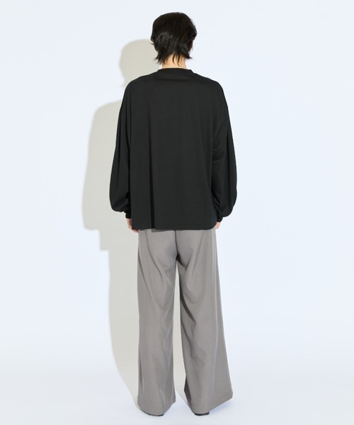 Lui's（ルイス）の「【Neucon/ニューコン】ロゴ刺繡フラップポケットリングデザインロンT（Tシャツ/カットソー・メンズ・ホワイト/ブルー/ブラック・2/1）」の12枚目の写真