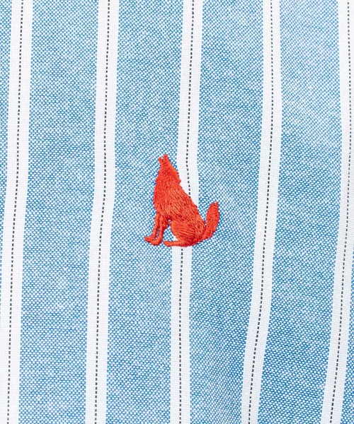 Healthknit Product(ヘルスニットプロダクト)の「Healthknit Product ヘルスニットプロダクト コヨーテ 刺繍 オックスフォード シャツ(GW)(シャツ/ブラウス・メンズ・ホワイト/ネイビー系/ブルー系/ネイビー・XL/L/M)」の18枚目の写真