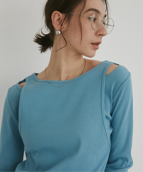 セール】レイヤードカットトップス（Tシャツ/カットソー）｜ANGIE