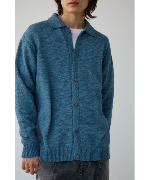 AZUL by moussy(アズールバイマウジー)の「スポンディッシュブークレーニットカーディガン(カーディガン/ボレロ・メンズ・ライトブルー/ブラック/グレー・FREE)」の3枚目の写真