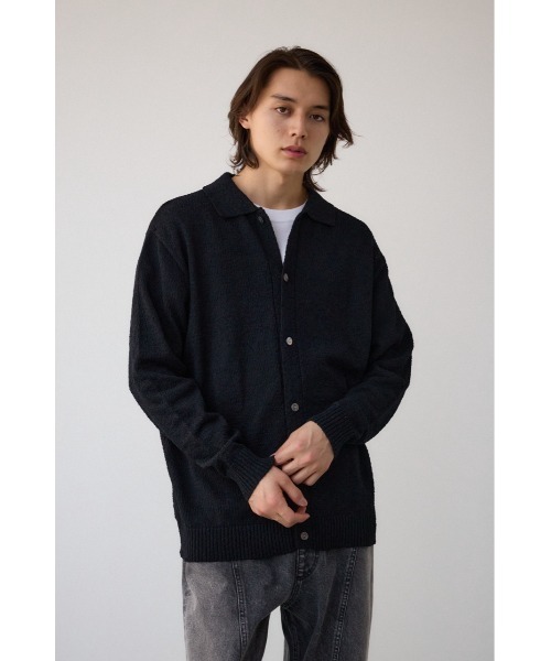 AZUL by moussy(アズールバイマウジー)の「スポンディッシュブークレーニットカーディガン(カーディガン/ボレロ・メンズ・ライトブルー/ブラック/グレー・FREE)」の5枚目の写真