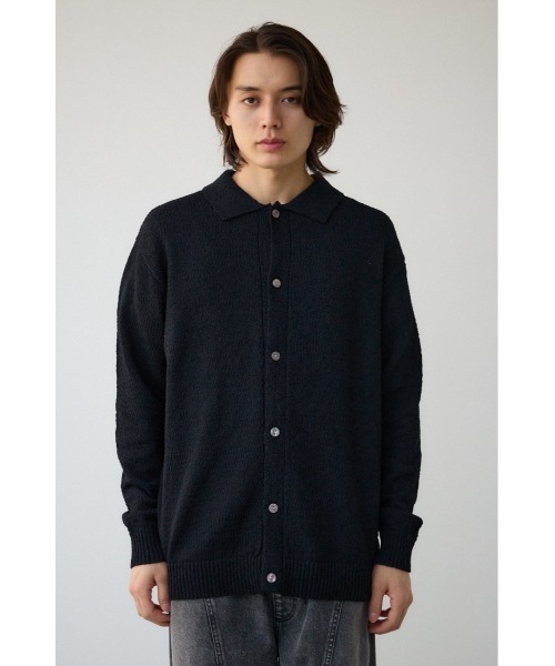 AZUL by moussy(アズールバイマウジー)の「スポンディッシュブークレーニットカーディガン(カーディガン/ボレロ・メンズ・ライトブルー/ブラック/グレー・FREE)」の7枚目の写真