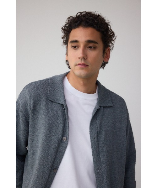 AZUL by moussy(アズールバイマウジー)の「スポンディッシュブークレーニットカーディガン(カーディガン/ボレロ・メンズ・ライトブルー/ブラック/グレー・FREE)」の15枚目の写真