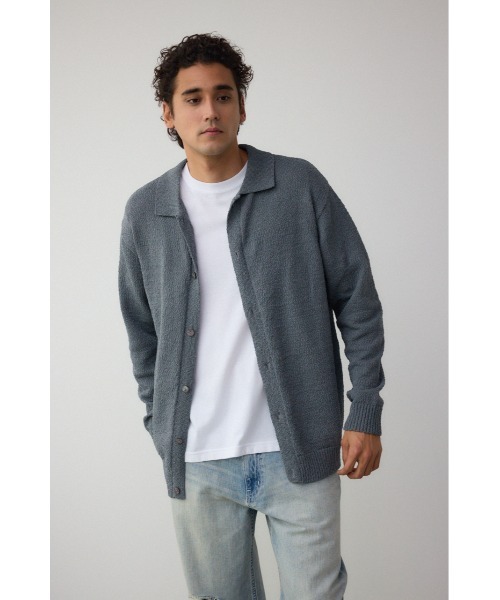 AZUL by moussy(アズールバイマウジー)の「スポンディッシュブークレーニットカーディガン(カーディガン/ボレロ・メンズ・ライトブルー/ブラック/グレー・FREE)」の16枚目の写真
