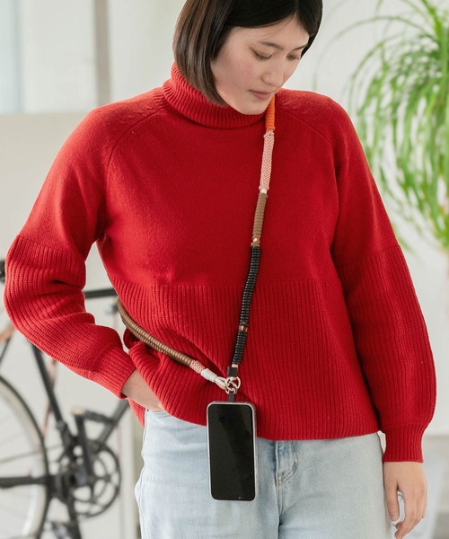HIGHTIDE（ハイタイド）の「A SCENE エーシーン Design paracord shoulder デザインパラコードショルダー（スマホグッズ・レディース・ブラック/ブルー/シルバー/オレンジ・FREE）」の3枚目の写真