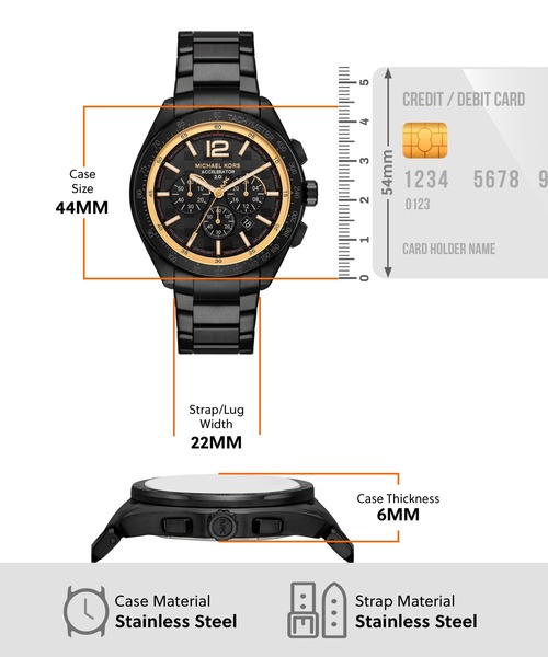 MICHAEL KORS(マイケルコース)の「マイケル・コース 腕時計 メンズ アナログ ステンレス MK9179(アナログ腕時計・メンズ・ブラック・FREE)」の7枚目の写真