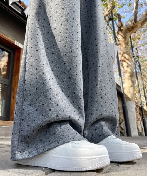 ampm（エーエムピーエム）の「※【ampm】ドット柄レースベルト付きスウェットパンツ（スウェットパンツ・レディース・ブラック/グレー・FREE）」の19枚目の写真