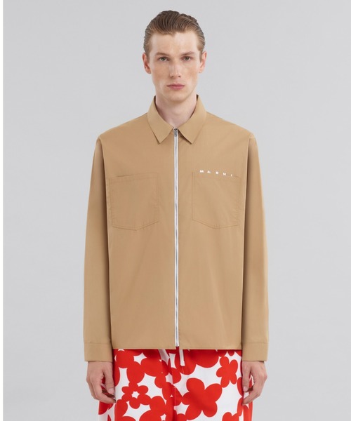 MARNI（マルニ）の「MARNI LOGO / オーガニックポプリン ジップアップ