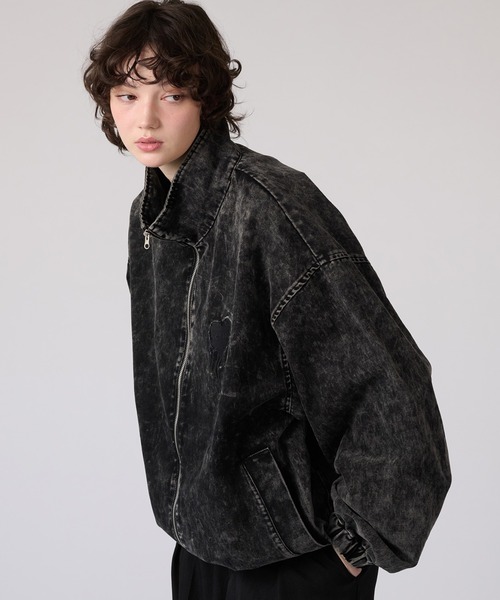 ONCILY（オンシェリー）の「VINTAGE-LIKE STAND NECK BLOUSON / ヴィンテージライクスタンドネックブルゾン（ブルゾン・メンズ・ブラック/ネイビー・MEDIUM/LARGE）」の3枚目の写真
