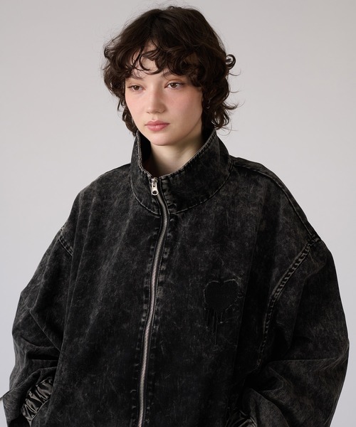 ONCILY（オンシェリー）の「VINTAGE-LIKE STAND NECK BLOUSON / ヴィンテージライクスタンドネックブルゾン（ブルゾン・メンズ・ブラック/ネイビー・MEDIUM/LARGE）」の8枚目の写真