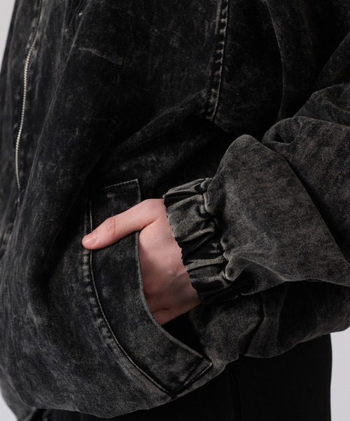 ONCILY（オンシェリー）の「VINTAGE-LIKE STAND NECK BLOUSON / ヴィンテージライクスタンドネックブルゾン（ブルゾン・メンズ・ブラック/ネイビー・MEDIUM/LARGE）」の15枚目の写真