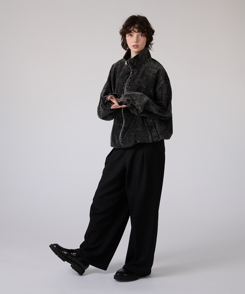 ONCILY（オンシェリー）の「VINTAGE-LIKE STAND NECK BLOUSON / ヴィンテージライクスタンドネックブルゾン（ブルゾン・メンズ・ブラック/ネイビー・MEDIUM/LARGE）」の10枚目の写真