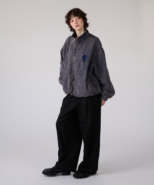 ONCILY（オンシェリー）の「VINTAGE-LIKE STAND NECK BLOUSON / ヴィンテージライクスタンドネックブルゾン（ブルゾン・メンズ・ブラック/ネイビー・MEDIUM/LARGE）」の21枚目の写真