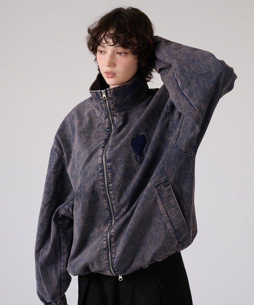 ONCILY（オンシェリー）の「VINTAGE-LIKE STAND NECK BLOUSON / ヴィンテージライクスタンドネックブルゾン（ブルゾン・メンズ・ブラック/ネイビー・MEDIUM/LARGE）」の17枚目の写真