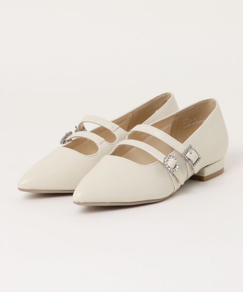 sesenta（セセンタ）の「【sesenta】ポインテッドトゥ２ベルトエナメルパンプス（パンプス・レディース・ブラック/アイボリー・LL/S/M/L）」の8枚目の写真