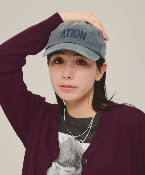 eL（エル）の「【eL】Vintage Logo Cap/288134（キャップ・レディース・アイボリー/カーキ系/ネイビー系・FREE）」の3枚目の写真