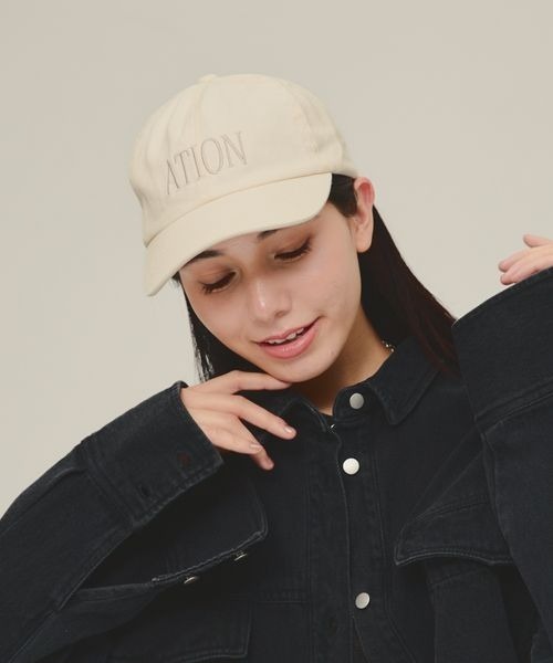 eL（エル）の「【eL】Vintage Logo Cap/288134（キャップ・レディース・アイボリー/カーキ系/ネイビー系・FREE）」の2枚目の写真