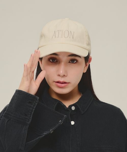 eL（エル）の「【eL】Vintage Logo Cap/288134（キャップ・レディース・アイボリー/カーキ系/ネイビー系・FREE）」の4枚目の写真