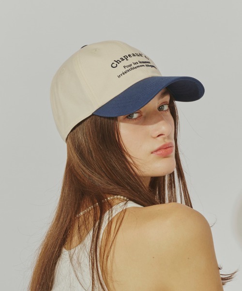 Chapeau d' O(シャポードオー)の「Chapeau d' O Canvas Arch Logo Cap / シャポードオー(キャップ・レディース・ライトブルー/ホワイト/ピンク/ネイビー/ホワイト×ネイビー・FREE)」の11枚目の写真