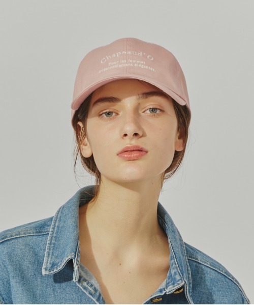 Chapeau d' O(シャポードオー)の「Chapeau d' O Canvas Arch Logo Cap / シャポードオー(キャップ・レディース・ライトブルー/ホワイト/ピンク/ネイビー/ホワイト×ネイビー・FREE)」の19枚目の写真