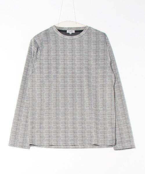 renoma HOMME（レノマオム）の「【ストレッチ ウォッシャブル】レノマ オム 千鳥ジャガード クルーネック長袖Tシャツ（Tシャツ/カットソー・メンズ・ホワイト/ブラック・MEDIUM/LARGE/X-LARGE）」の15枚目の写真