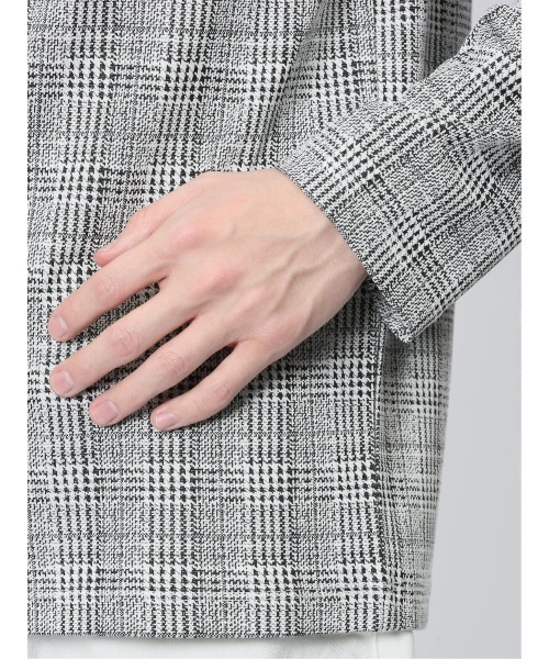 renoma HOMME（レノマオム）の「【ストレッチ ウォッシャブル】レノマ オム 千鳥ジャガード クルーネック長袖Tシャツ（Tシャツ/カットソー・メンズ・ホワイト/ブラック・MEDIUM/LARGE/X-LARGE）」の21枚目の写真