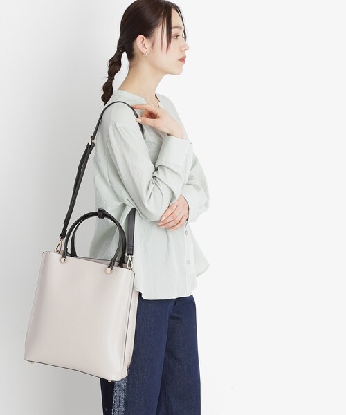 THE SHOP TK (ザ ショップ ティーケー )の「A4縦型トートバッグ(トートバッグ・レディース・ブラック/グレー系4・00)」の16枚目の写真