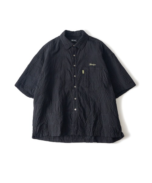 Subciety(サブサエティ)の「Patch work shirt(シャツ/ブラウス・メンズ・ブラック/ホワイト/ネイビー・X-LARGE/LARGE/MEDIUM/SMALL)」の6枚目の写真