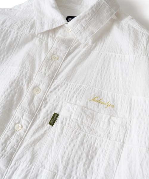 Subciety(サブサエティ)の「Patch work shirt(シャツ/ブラウス・メンズ・ブラック/ホワイト/ネイビー・X-LARGE/LARGE/MEDIUM/SMALL)」の9枚目の写真