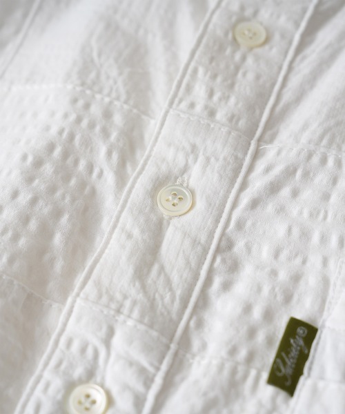 Subciety(サブサエティ)の「Patch work shirt(シャツ/ブラウス・メンズ・ブラック/ホワイト/ネイビー・X-LARGE/LARGE/MEDIUM/SMALL)」の4枚目の写真