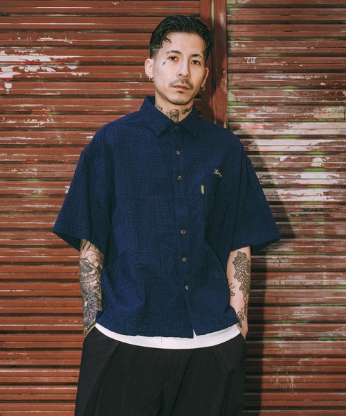 Subciety(サブサエティ)の「Patch work shirt(シャツ/ブラウス・メンズ・ブラック/ホワイト/ネイビー・X-LARGE/LARGE/MEDIUM/SMALL)」の16枚目の写真