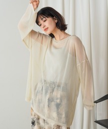 オーバーサイズラメシアートップス