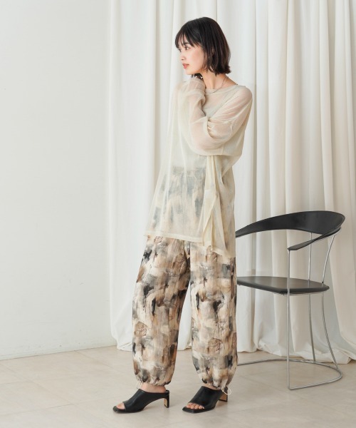 Bou Jeloud（ブージュルード）の「オーバーサイズラメシアートップス（Tシャツ/カットソー・レディース・ブラック/グレー/モカ/ベージュ・FREE）」の15枚目の写真