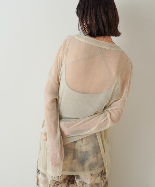 Bou Jeloud（ブージュルード）の「オーバーサイズラメシアートップス（Tシャツ/カットソー・レディース・ブラック/グレー/モカ/ベージュ・FREE）」の19枚目の写真