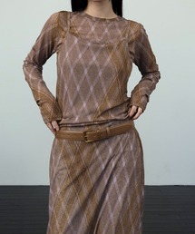 ALAND | 3.3 Field Trip／シアーチェックワンピース(ワンピース)