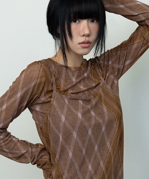 ALAND（エーランド）の「3.3 Field Trip／シアーチェックワンピース（ワンピース・レディース・ピンク/ライトブルー・FREE）」の21枚目の写真