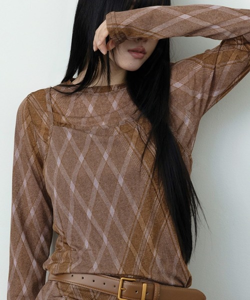 ALAND（エーランド）の「3.3 Field Trip／シアーチェックワンピース（ワンピース・レディース・ピンク/ライトブルー・FREE）」の22枚目の写真