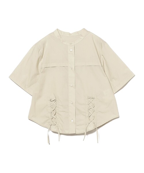 Ray BEAMS バンドカラー シャツ セール】RBS / レースアップ バンドカラーシャツ（シャツ
