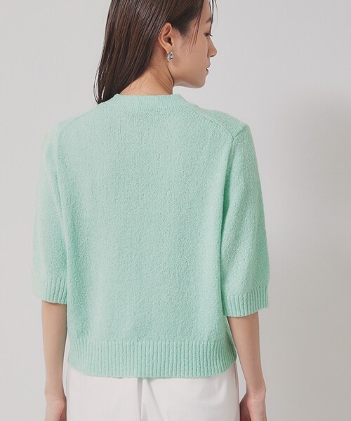 セール】【手刺繍／花モチーフ】チャイナカラーニット（ニット