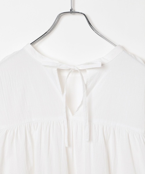 BAYFLOW（ベイフロー）の「コットンティアードチュニック（チュニック・レディース・オフホワイト/ブラック/ライトブルー・FREE）」の9枚目の写真