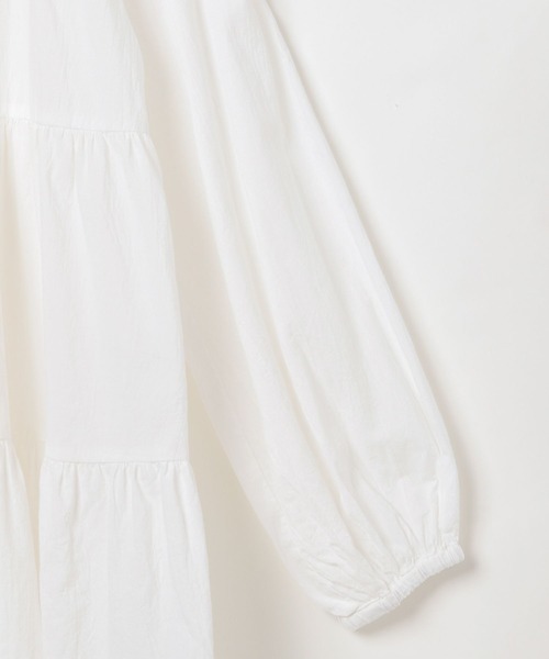 BAYFLOW（ベイフロー）の「コットンティアードチュニック（チュニック・レディース・オフホワイト/ブラック/ライトブルー・FREE）」の10枚目の写真