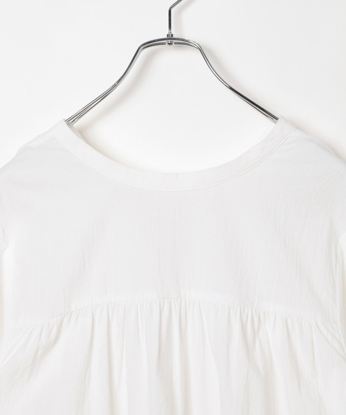 BAYFLOW（ベイフロー）の「コットンティアードチュニック（チュニック・レディース・オフホワイト/ブラック/ライトブルー・FREE）」の12枚目の写真