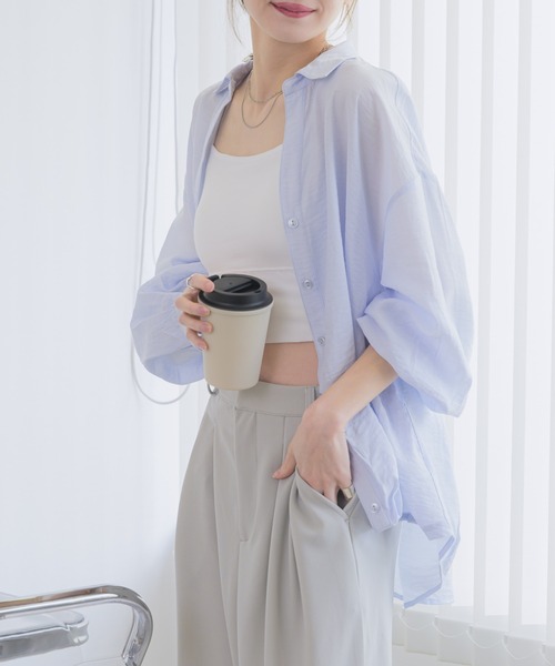 RU.TI.LE(ルチル)の「【RU.TI.LE】タックヘムシャツ(シャツ/ブラウス・レディース・ホワイト/ライトブルー/ブラック/イエロー・MEDIUM)」の3枚目の写真