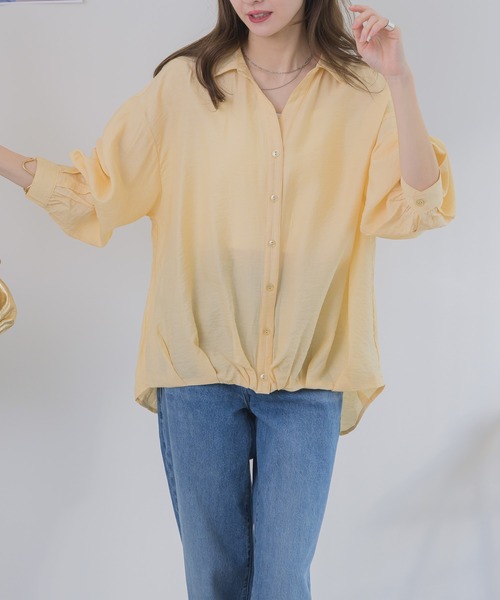 RU.TI.LE(ルチル)の「【RU.TI.LE】タックヘムシャツ(シャツ/ブラウス・レディース・ホワイト/ライトブルー/ブラック/イエロー・MEDIUM)」の7枚目の写真