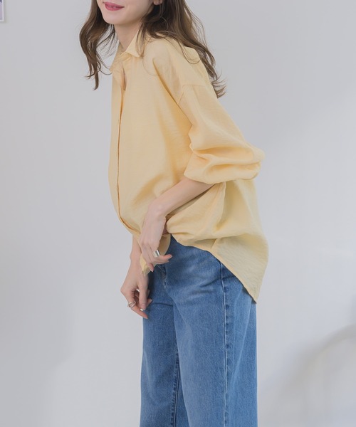 RU.TI.LE(ルチル)の「【RU.TI.LE】タックヘムシャツ(シャツ/ブラウス・レディース・ホワイト/ライトブルー/ブラック/イエロー・MEDIUM)」の8枚目の写真