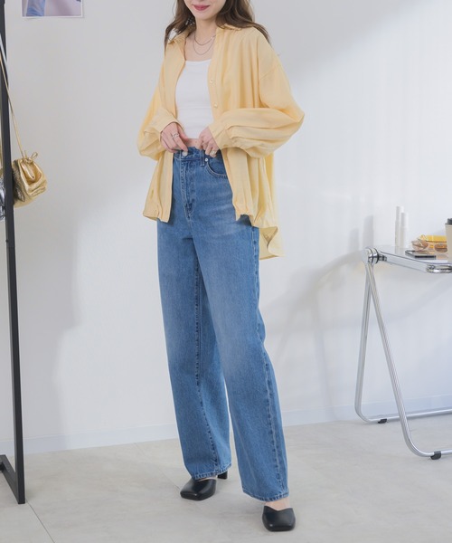 RU.TI.LE(ルチル)の「【RU.TI.LE】タックヘムシャツ(シャツ/ブラウス・レディース・ホワイト/ライトブルー/ブラック/イエロー・MEDIUM)」の13枚目の写真