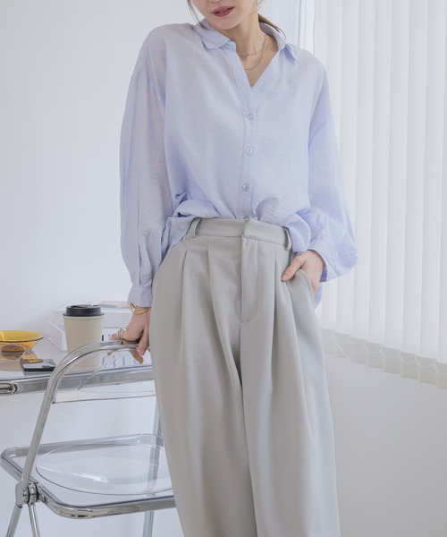 RU.TI.LE(ルチル)の「【RU.TI.LE】タックヘムシャツ(シャツ/ブラウス・レディース・ホワイト/ライトブルー/ブラック/イエロー・MEDIUM)」の18枚目の写真