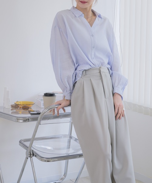 RU.TI.LE(ルチル)の「【RU.TI.LE】タックヘムシャツ(シャツ/ブラウス・レディース・ホワイト/ライトブルー/ブラック/イエロー・MEDIUM)」の19枚目の写真