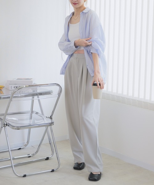 RU.TI.LE(ルチル)の「【RU.TI.LE】タックヘムシャツ(シャツ/ブラウス・レディース・ホワイト/ライトブルー/ブラック/イエロー・MEDIUM)」の20枚目の写真